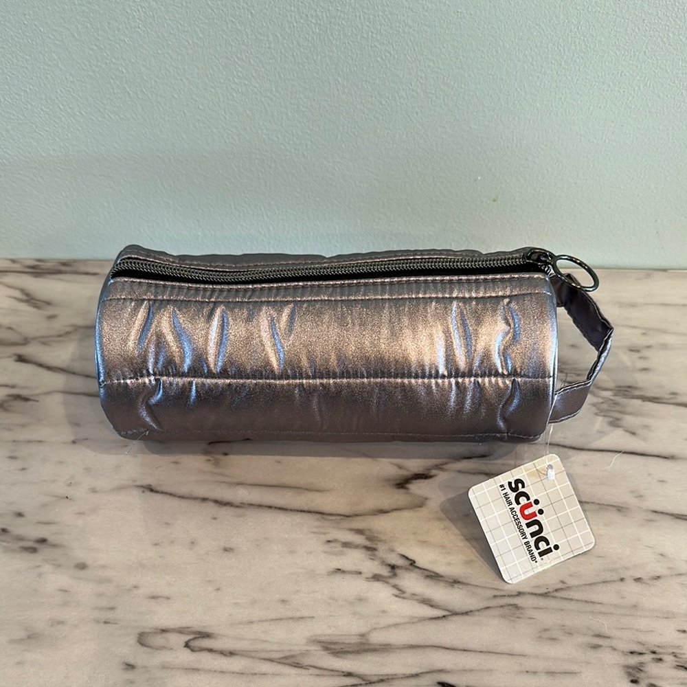 Scunci Silver Cosmetic Bag